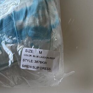 YFB YOUNG FABULOUS BROKE Blue Lagoon-Reef Siren Slip Dress MEDIUM